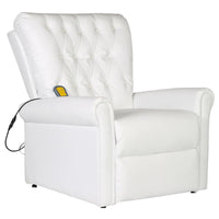 vidaXL Cadeira de Massagem Elétrica Branco creme 78 x 148 x 71 cm
