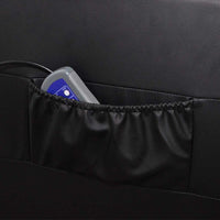 vidaXL Cadeira de massagens couro artificial preto