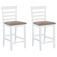 vidaXL Bancos de bar 2 pcs tecido branco
