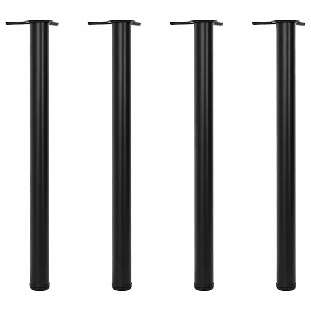 4 pernas de mesa, altura ajustável, cromo 710 mm