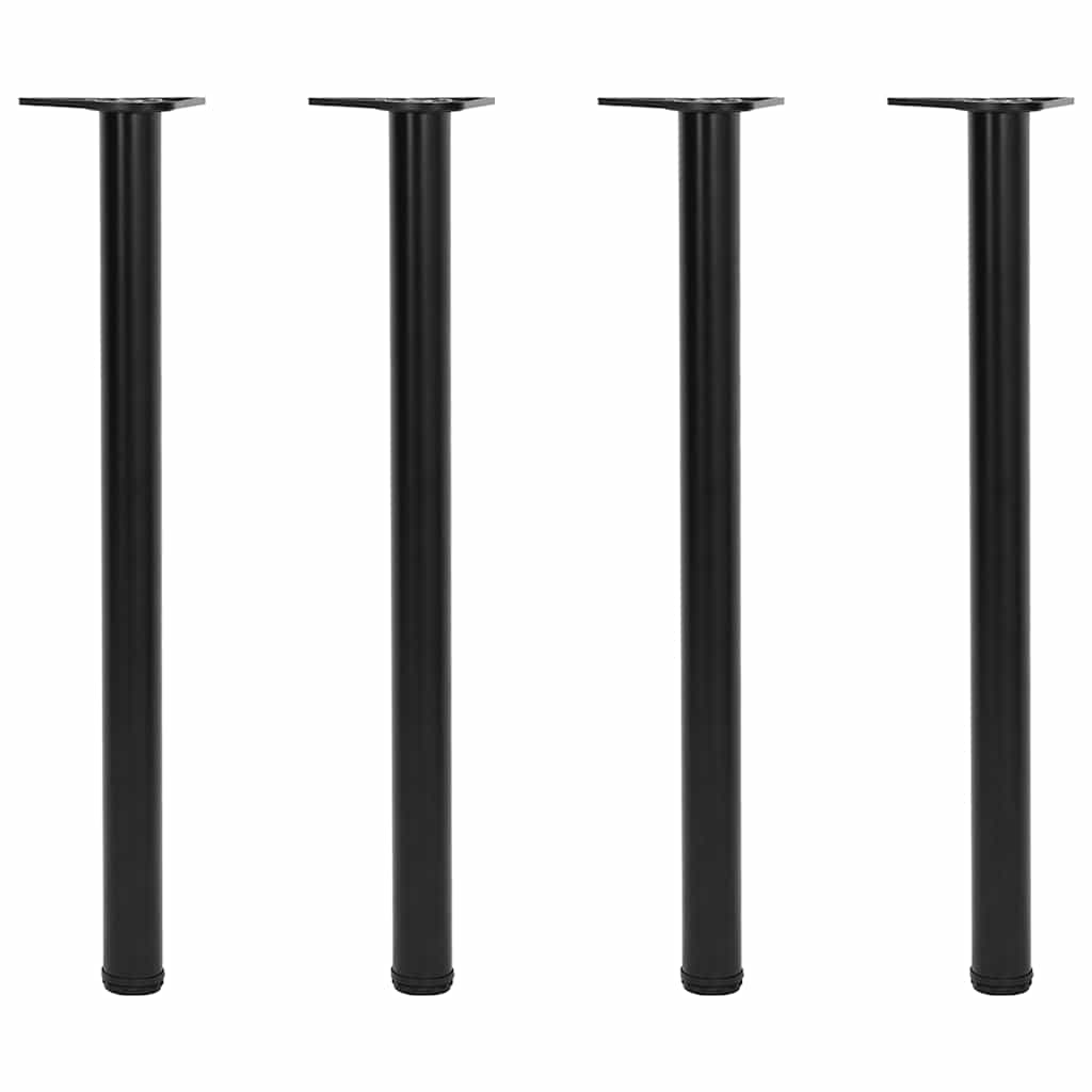 4 pernas de mesa, altura ajustável, cromo 710 mm