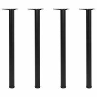 4 pernas de mesa, altura ajustável, cromo 710 mm