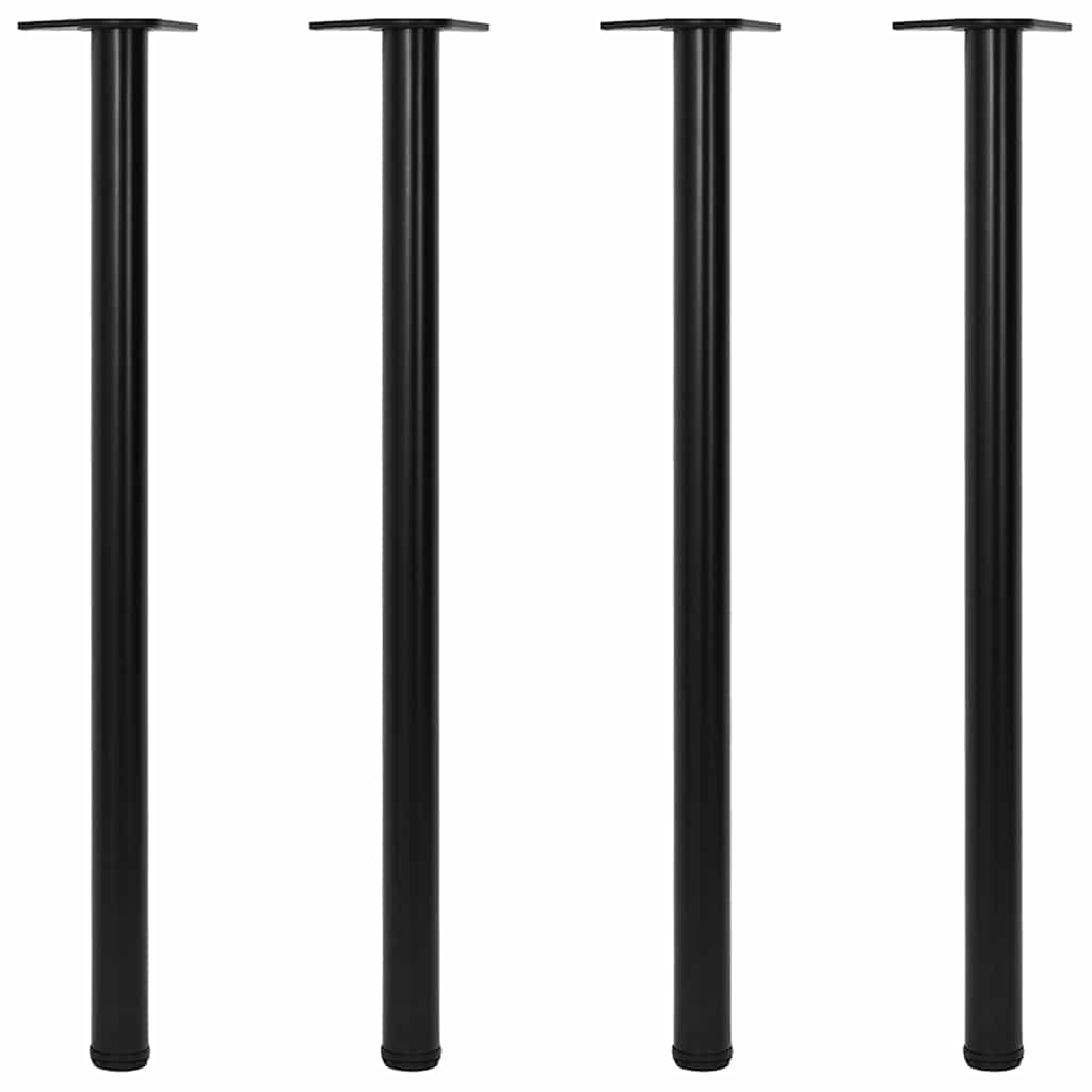 4 pernas de mesa, altura ajustável, cromo 710 mm