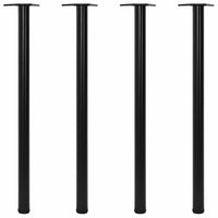4 pernas de mesa, altura ajustável, cromo 710 mm