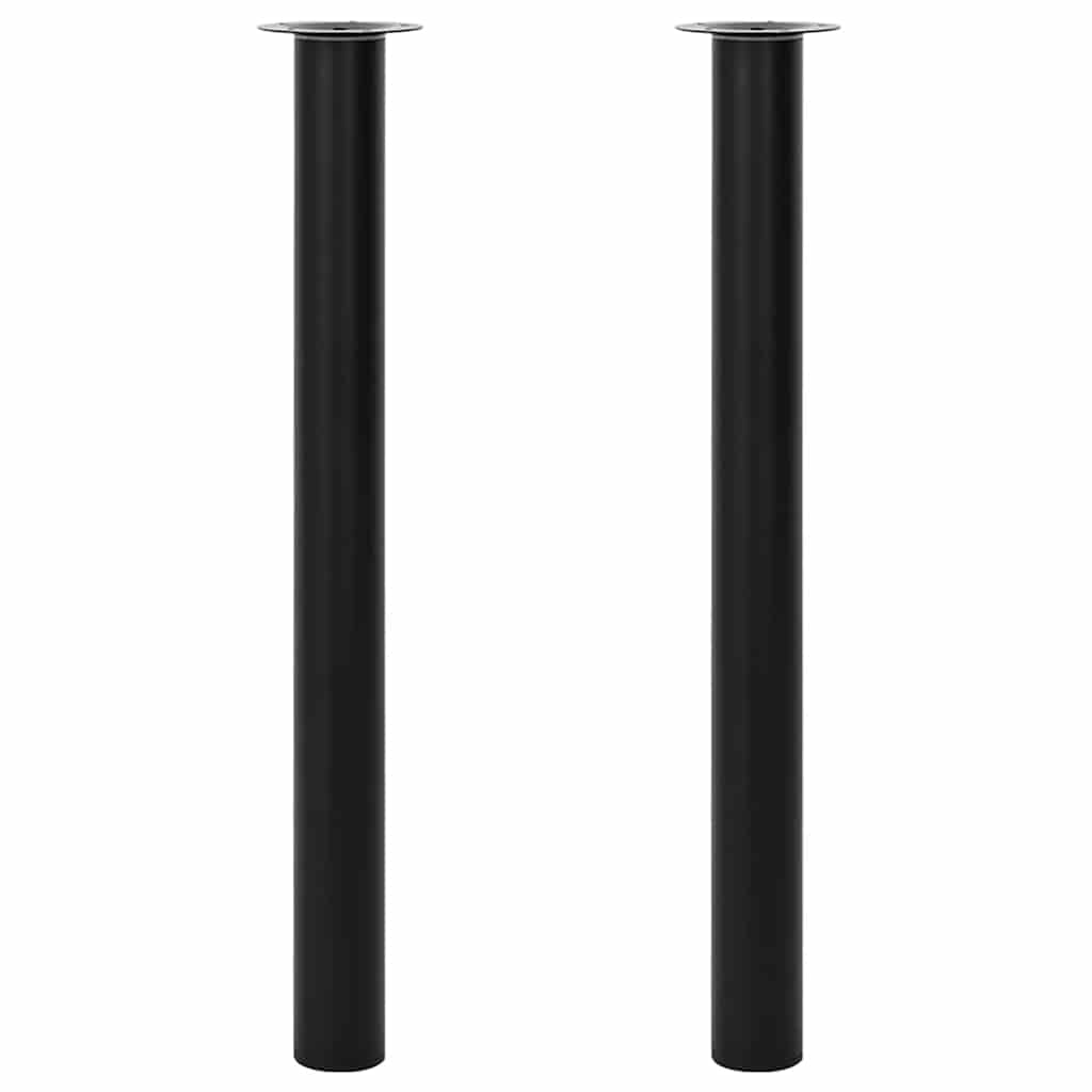 2 Pernas de mesa telescópicas, cromado 710 mm-1100 mm