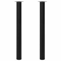 2 Pernas de mesa telescópicas, cromado 710 mm-1100 mm