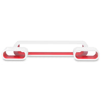 Conjunto 3 prateleiras/cubos de parede MDF branco-vermelho