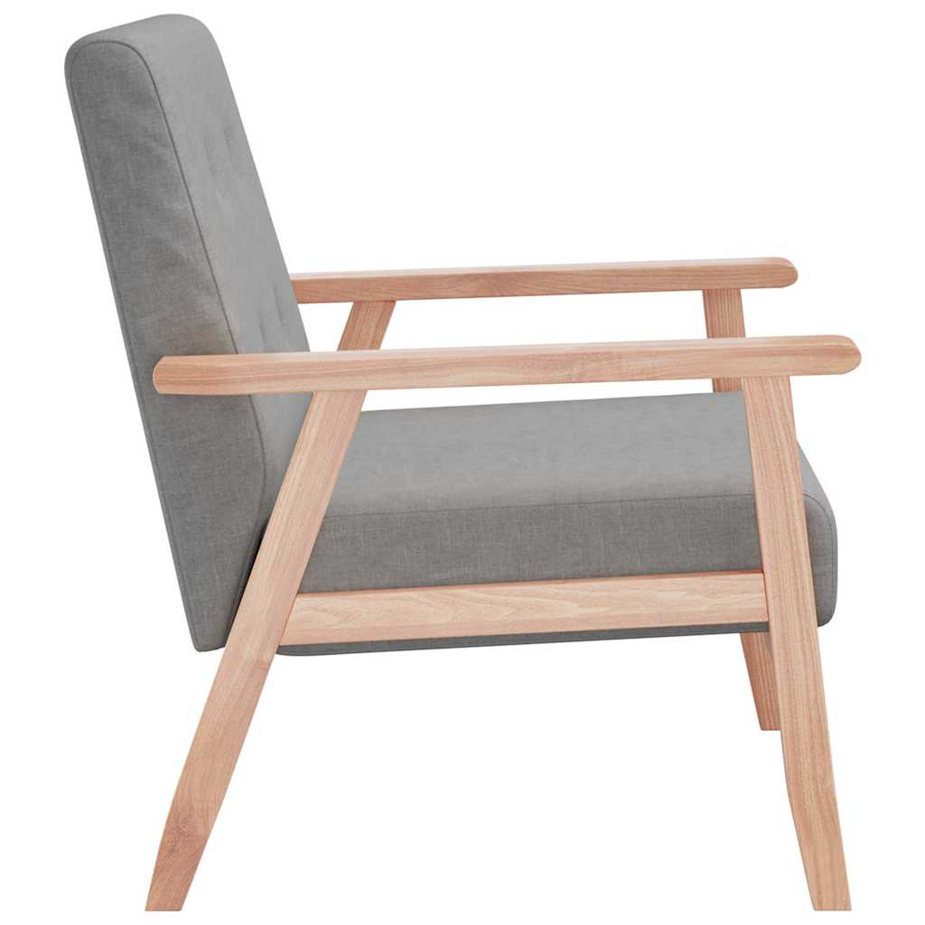 vidaXL Poltrona em tecido cinzento-claro