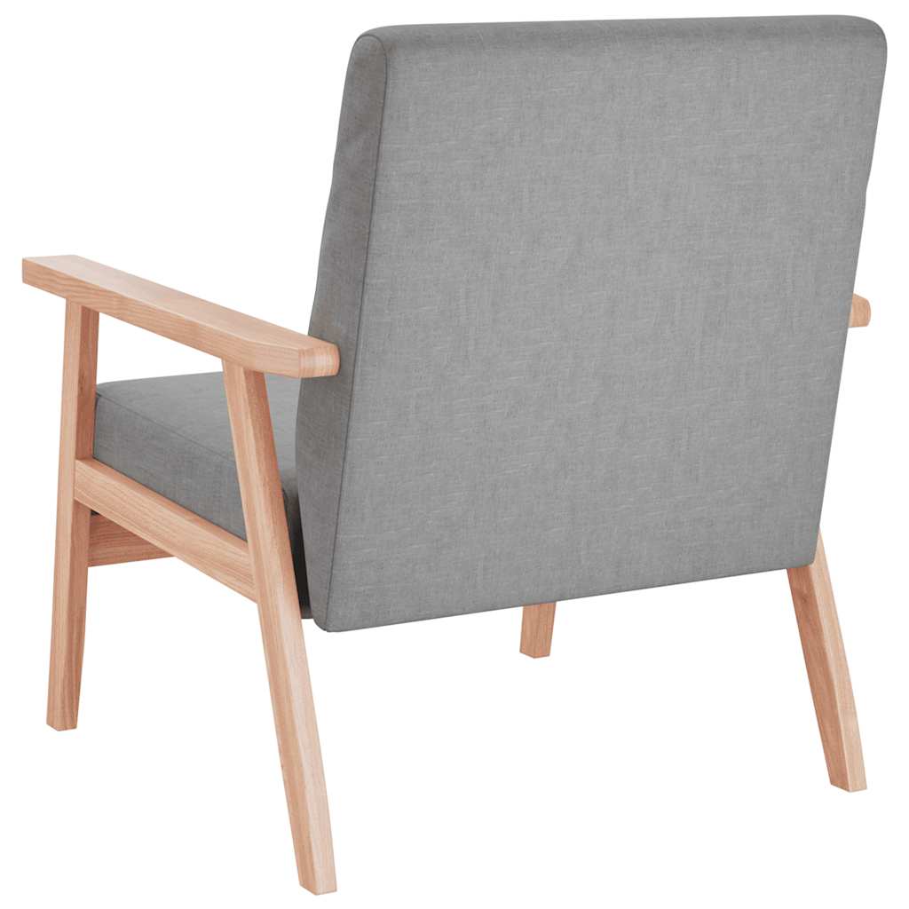 vidaXL Poltrona em tecido cinzento-claro