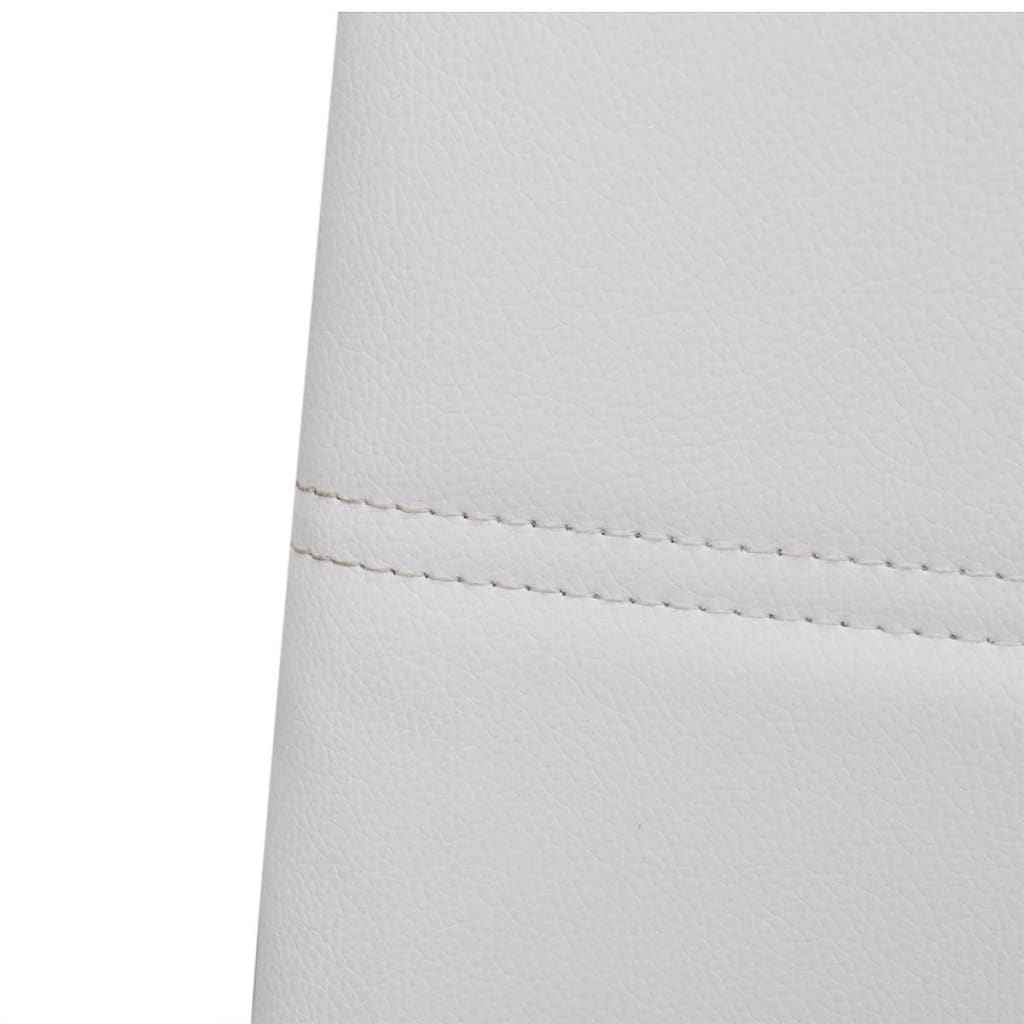 vidaXL Cadeiras de jantar cantilever 2 pcs couro artificial branco