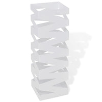Suporte guarda-chuvas/de armazenamento quadrado branco aço 48,5 cm