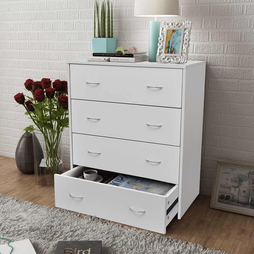 vidaXL Aparador com 4 gavetas 60 x 30,5 x 71 cm carvalho