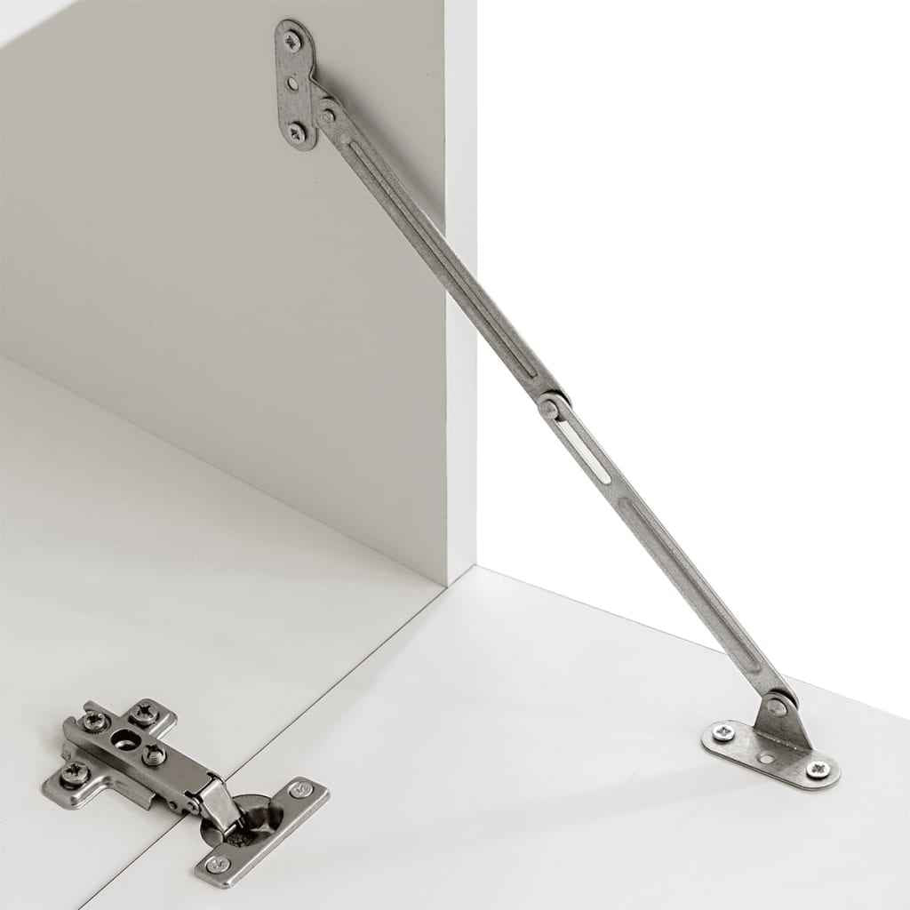 Armário TV de parede expositor com LED alto brilho, preto, 4 pcs