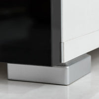 Armário TV de parede expositor com LED alto brilho, preto, 4 pcs