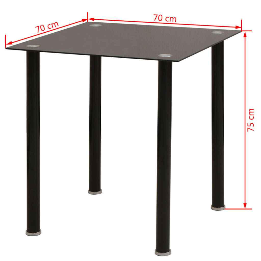 vidaXL Conjunto 5 pcs de mesa de jantar e cadeiras preto