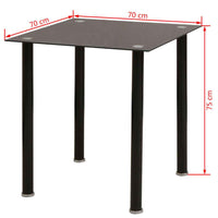 vidaXL Conjunto 5 pcs de mesa de jantar e cadeiras preto