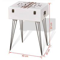 vidaXL Móvel de apoio 40x30x57 cm, branco