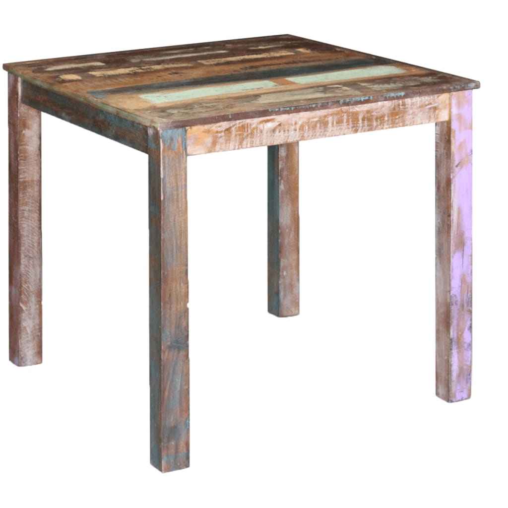 vidaXL Mesa de jantar 115x60x76 cm madeira reciclada sólida