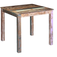 vidaXL Mesa de jantar 115x60x76 cm madeira reciclada sólida