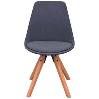 vidaXL Cadeiras de jantar 2 pcs tecido cinzento-escuro