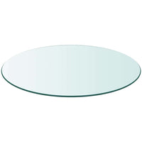 vidaXL Tampo de mesa em vidro temperado, redondo, 300 mm