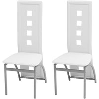 vidaXL Cadeiras de jantar 2 pcs couro artificial preto