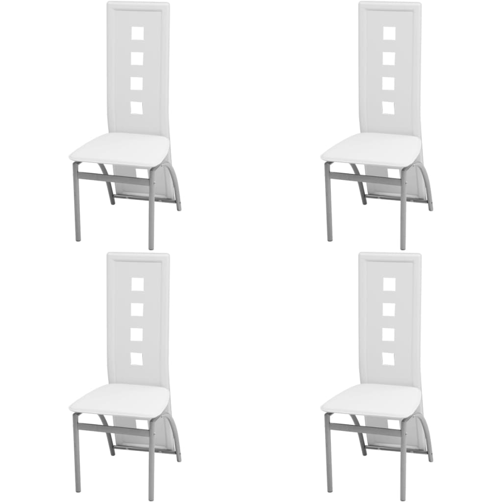 vidaXL Cadeiras de jantar 2 pcs couro artificial preto