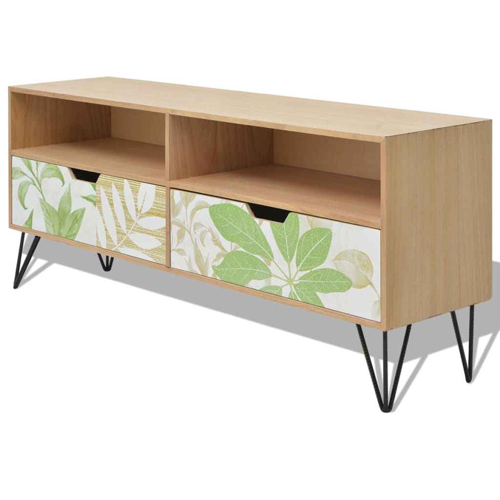 vidaXL Móvel de TV em MDF 120x30x50 cm castanho