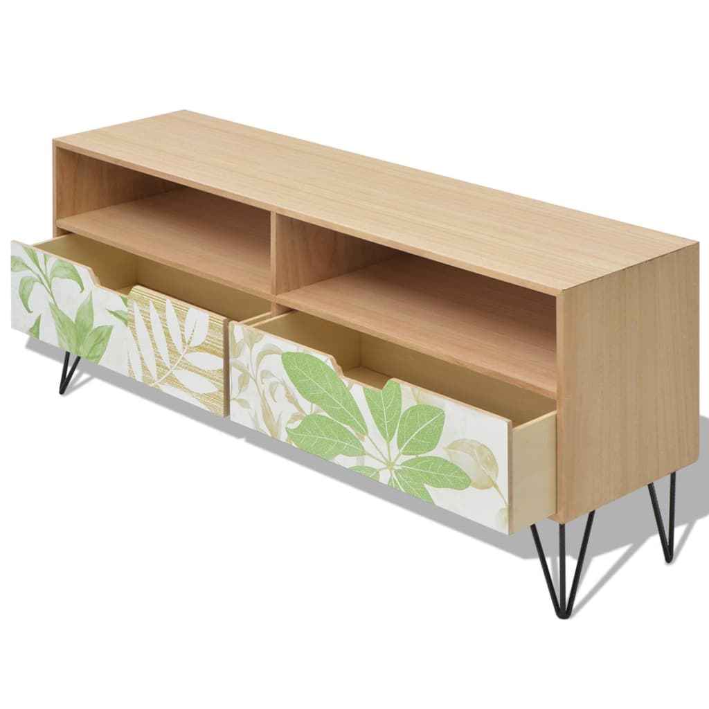 vidaXL Móvel de TV em MDF 120x30x50 cm castanho