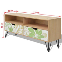 vidaXL Móvel de TV em MDF 120x30x50 cm castanho