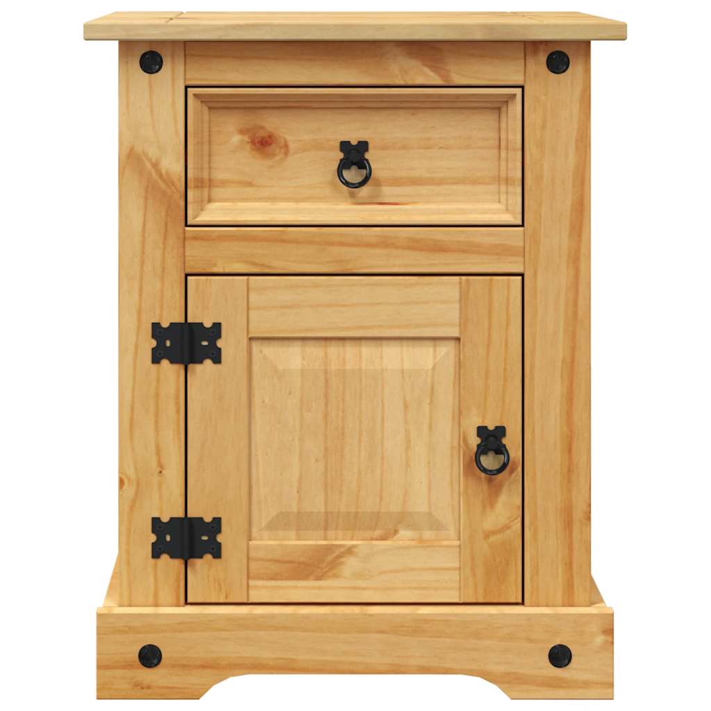 vidaXL Mesa de cabeceira Corona Range em pinho mexicano 53x39x66 cm