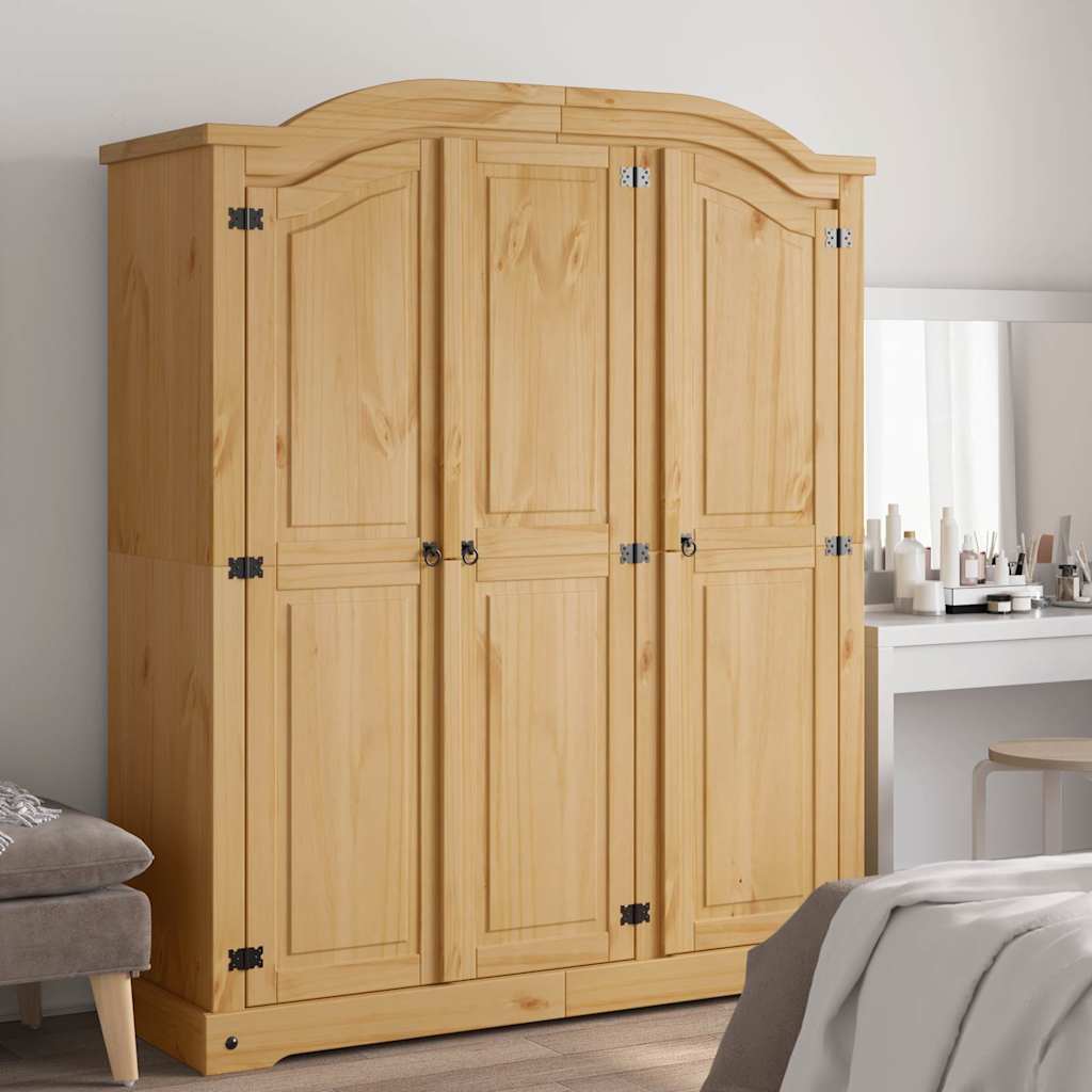 vidaXL Roupeiro Corona Range pinho mexicano com 3 portas