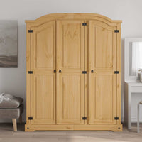 vidaXL Roupeiro Corona Range pinho mexicano com 3 portas