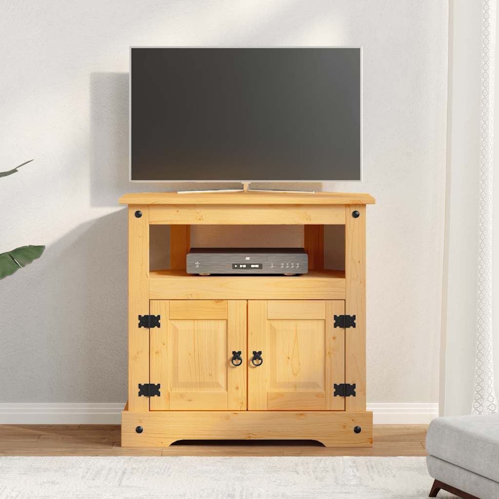 vidaXL Mesa consola Corona Range em pinho mexicano 80x43x78 cm