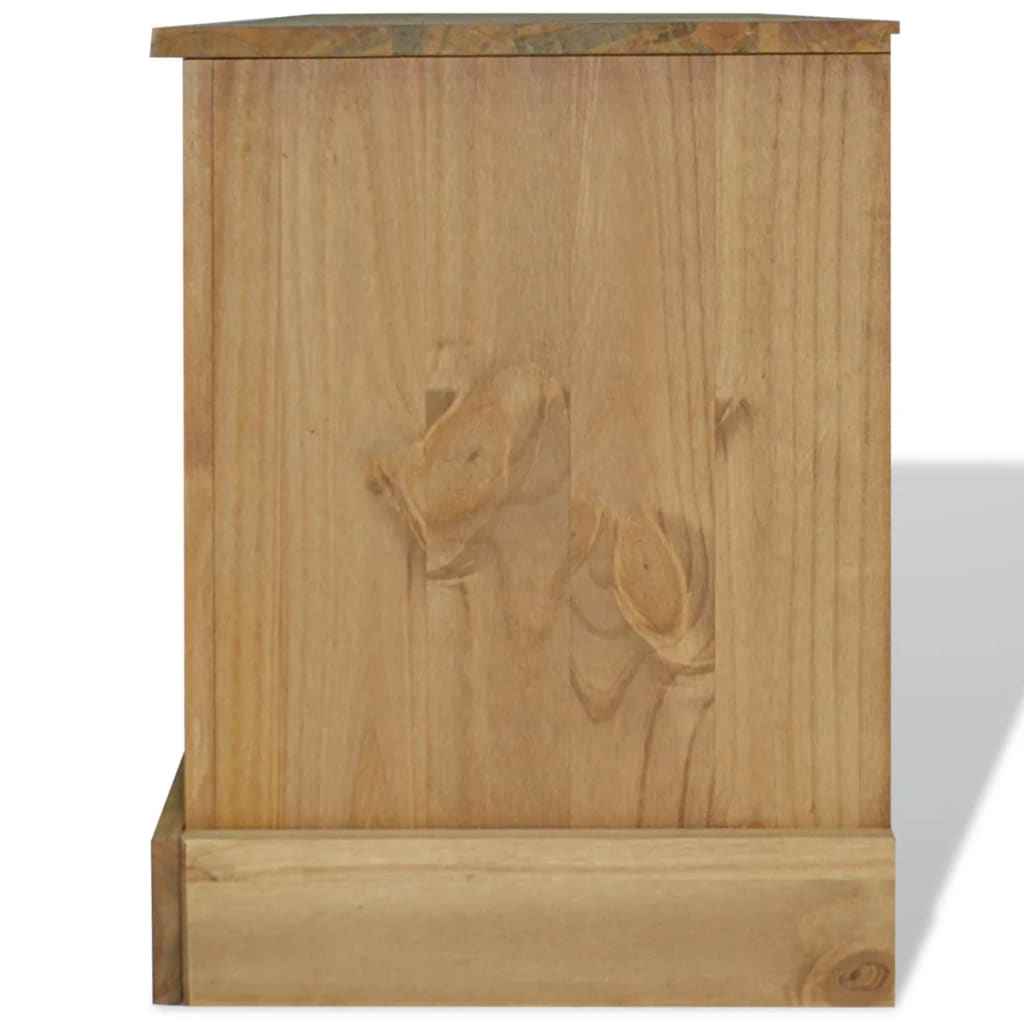 vidaXL Móvel de TV Corona Range em pinho mexicano 120x40x52 cm