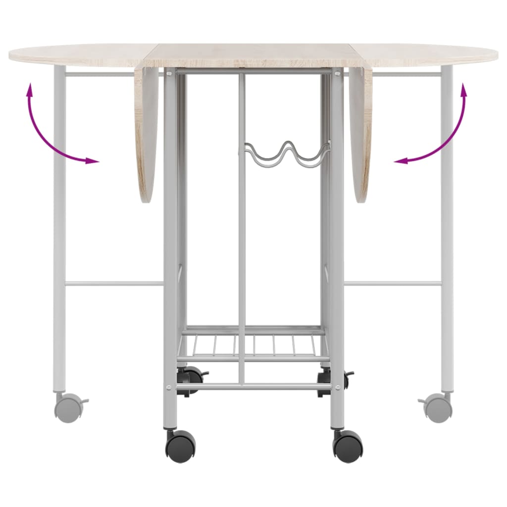 vidaXL Conjunto de jantar dobrável 5 pcs MDF