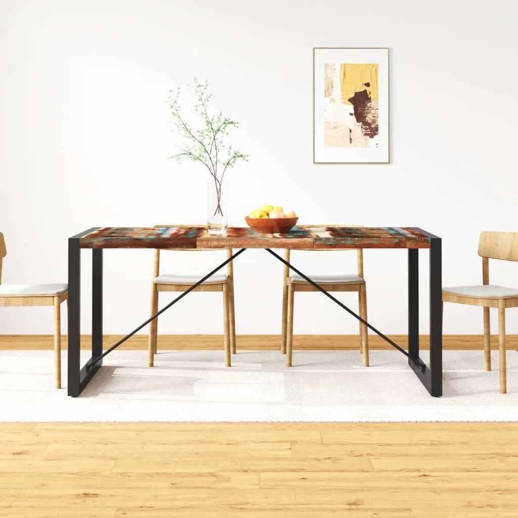 vidaXL Mesa de jantar madeira de mangueira maciça áspera 180 cm