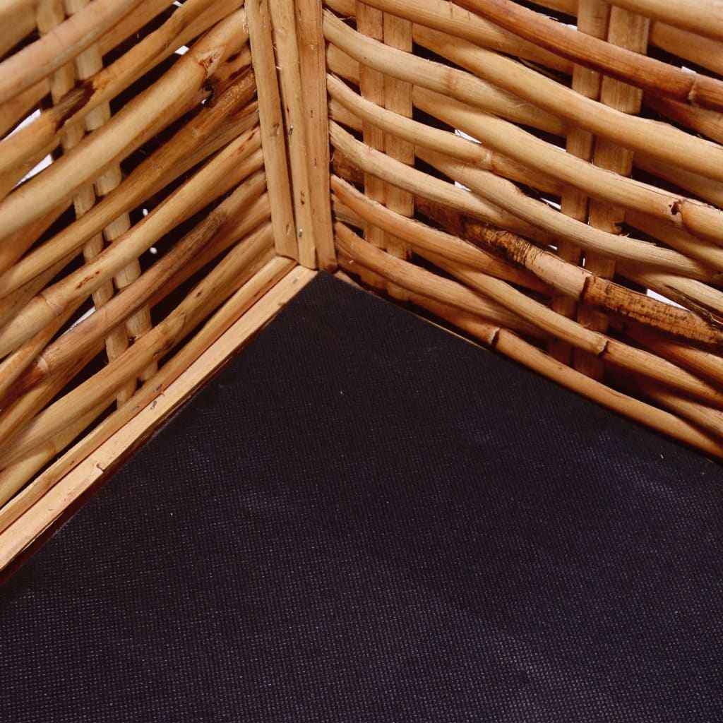 vidaXL Sofá de 2 lugares vime genuíno