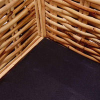 vidaXL Sofá de 2 lugares vime genuíno