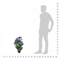 vidaXL Planta hortênsia artificial com vaso 60 cm azul