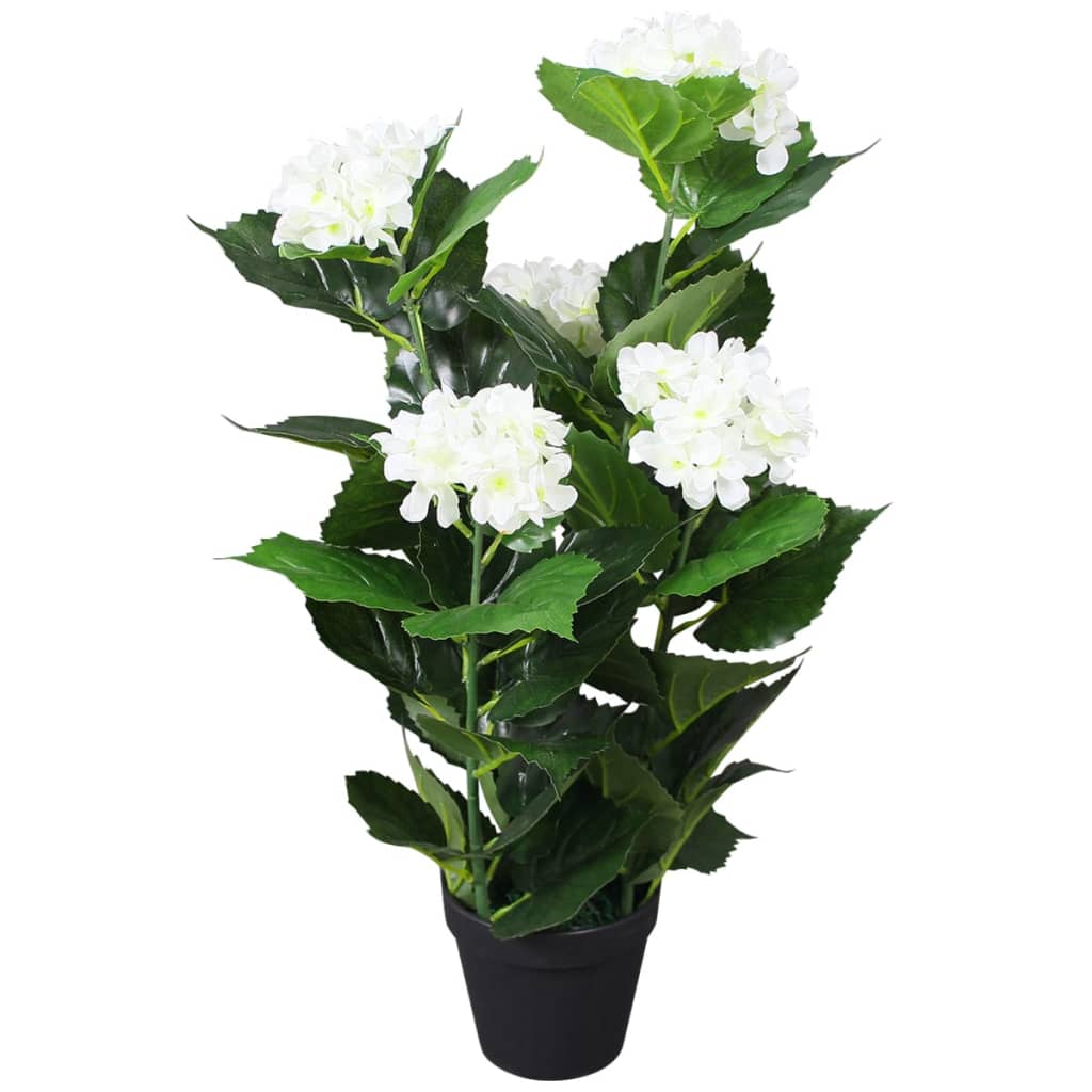 vidaXL Planta hortênsia artificial com vaso 60 cm azul