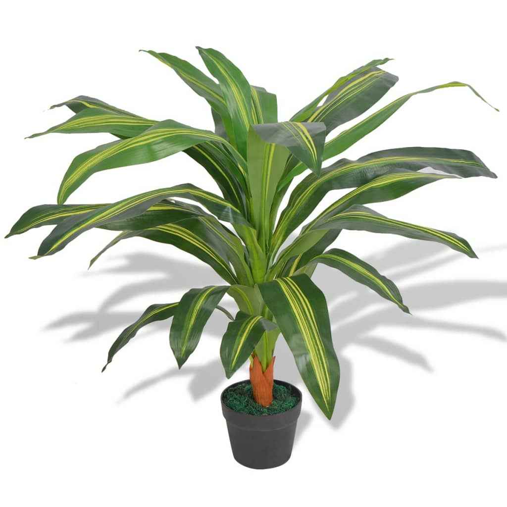 vidaXL Planta espada-de-são-jorge artificial com vaso 90 cm verde