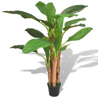vidaXL Planta bananeira artificial com vaso 150 cm verde