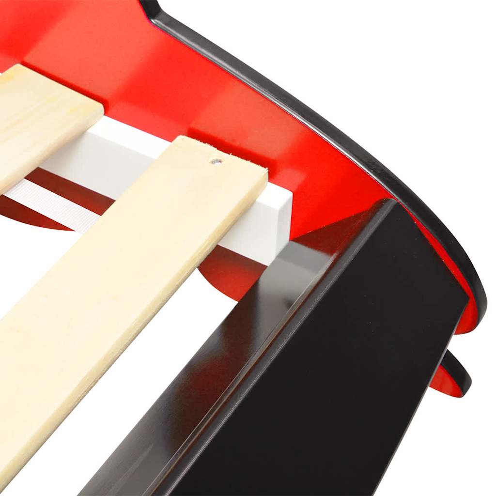 vidaXL Cama carro de corrida para crianças 90x200 cm vermelho