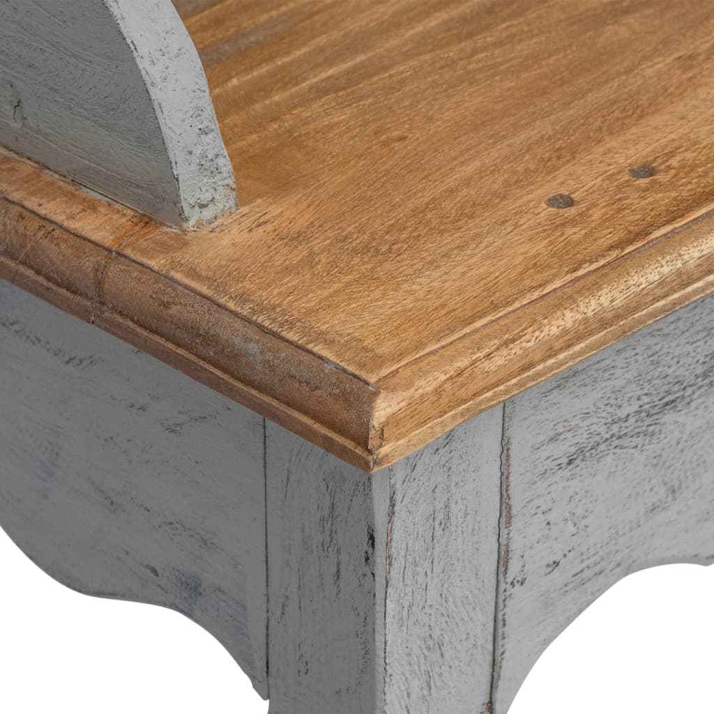 vidaXL Secretária madeira de mogno maciça 80x40x92 cm