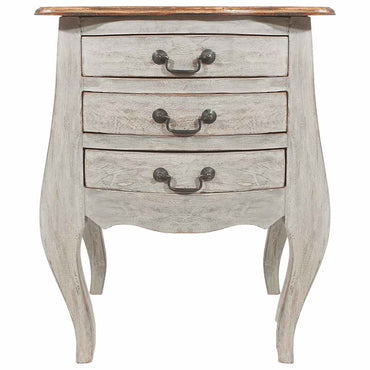 vidaXL Mesa de cabeceira em madeira de mogno maciça 48x35x64 cm