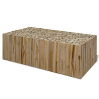 vidaXL Mesa de centro em madeira de teca genuína 50x50x35 cm