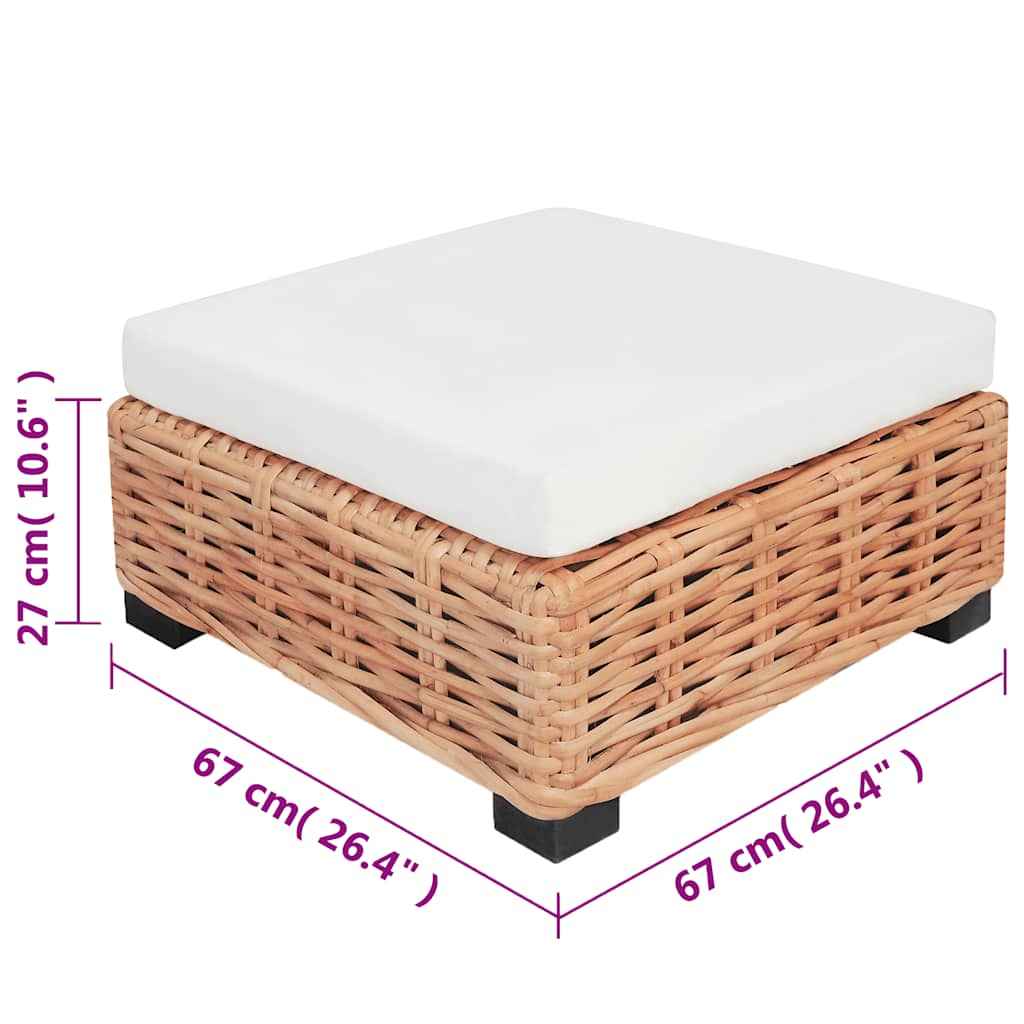 vidaXL Conjunto de sofás 27 pcs vime genuíno