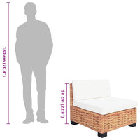 vidaXL Conjunto de sofás 27 pcs vime genuíno