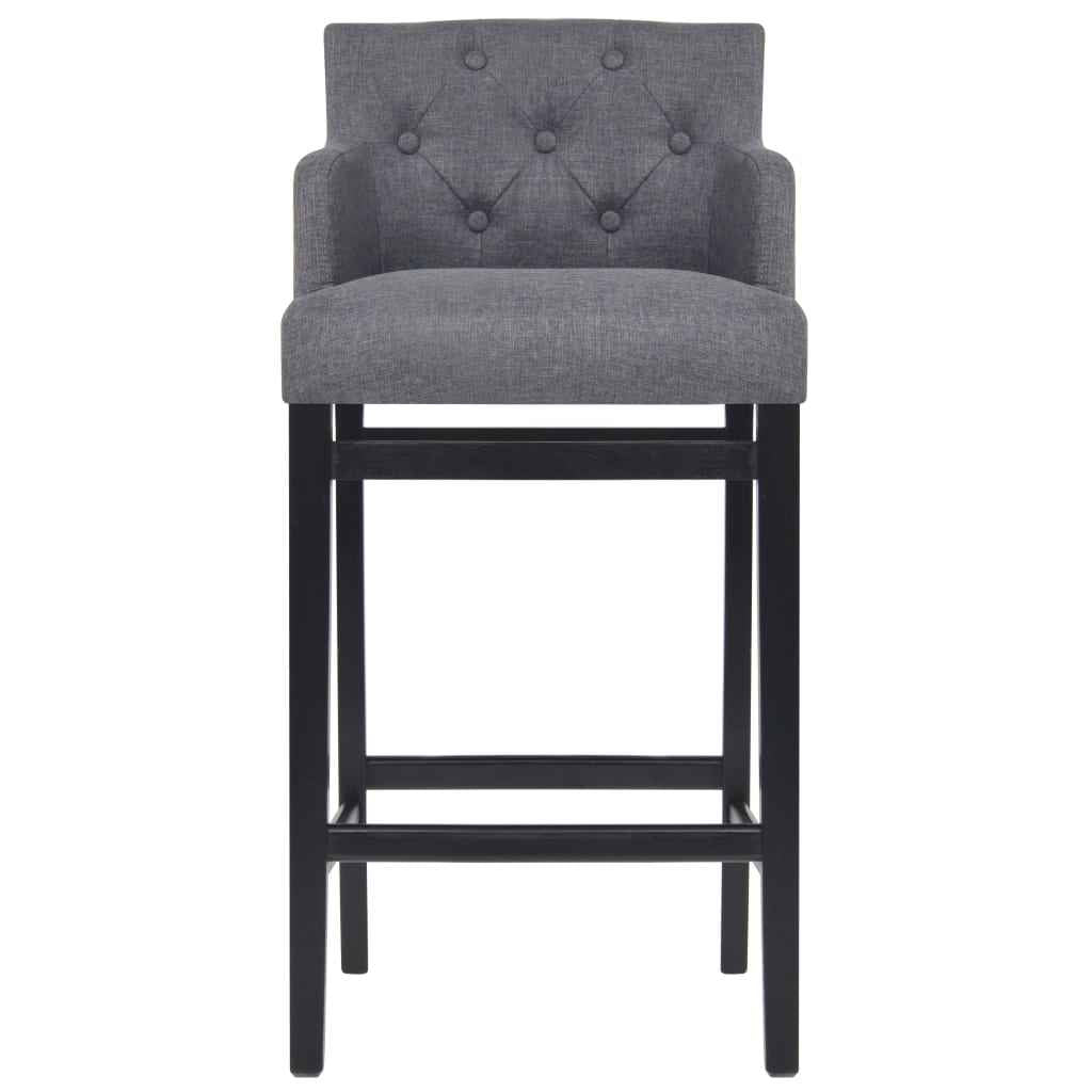 vidaXL Bancos de bar 2 pcs tecido cinzento-escuro